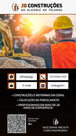 Cartão de visita digital para construção