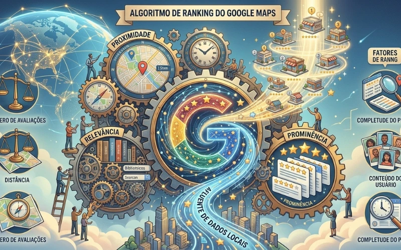 Os três pilares do ranking do Google Maps: relevância, distância e destaque