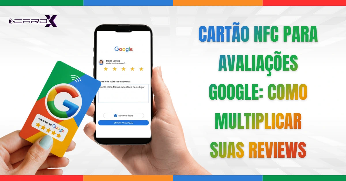 Ilustração explicando a tecnologia NFC e sua aplicação em cartões de visita