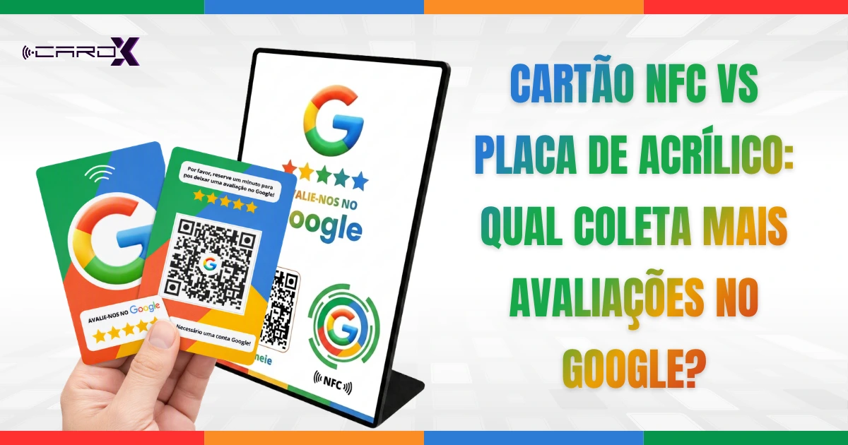 Ilustração explicando a tecnologia NFC e sua aplicação em cartões de visita