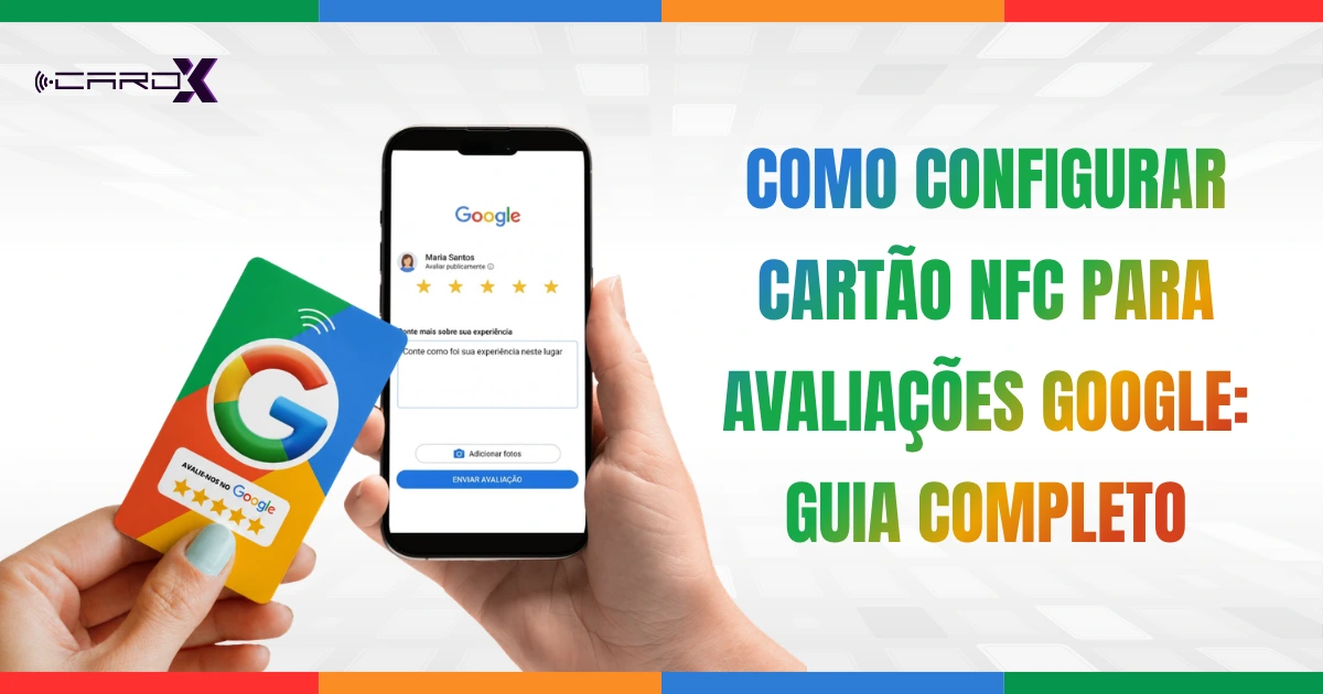 Ilustração explicando a tecnologia NFC e sua aplicação em cartões de visita