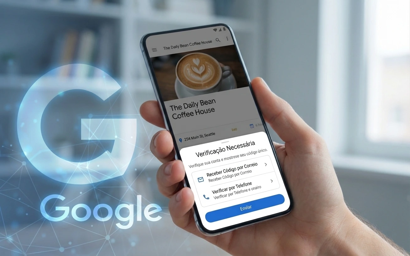 Etapa de verificação do Google Meu Negócio